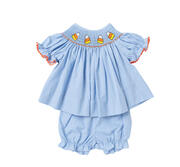 Smocked Candy Corn Bloomer Set