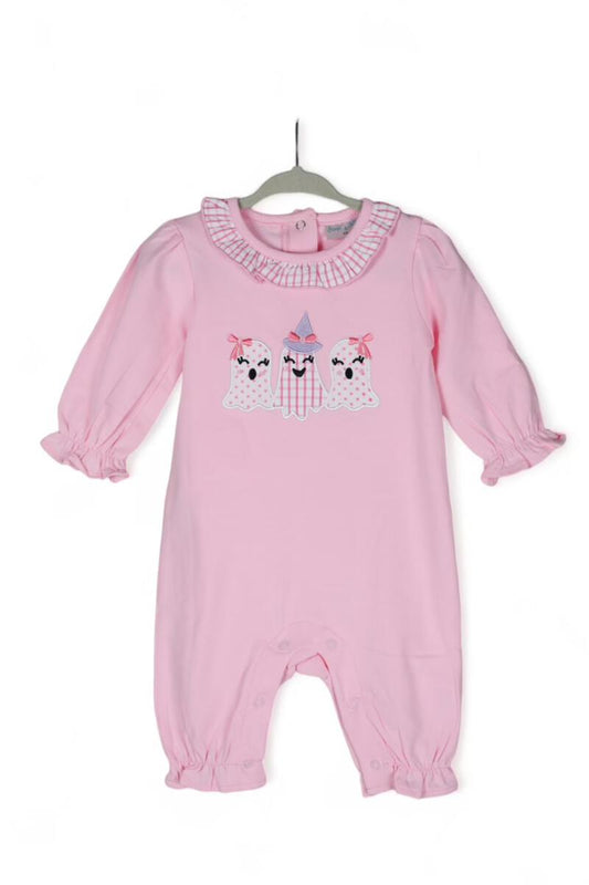 Ghost Trio Appliqued Girl Romper