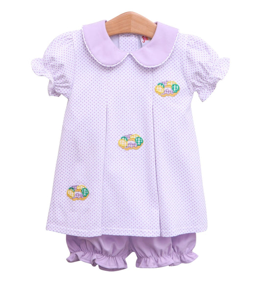 King Cake Pleated Bloomer Set