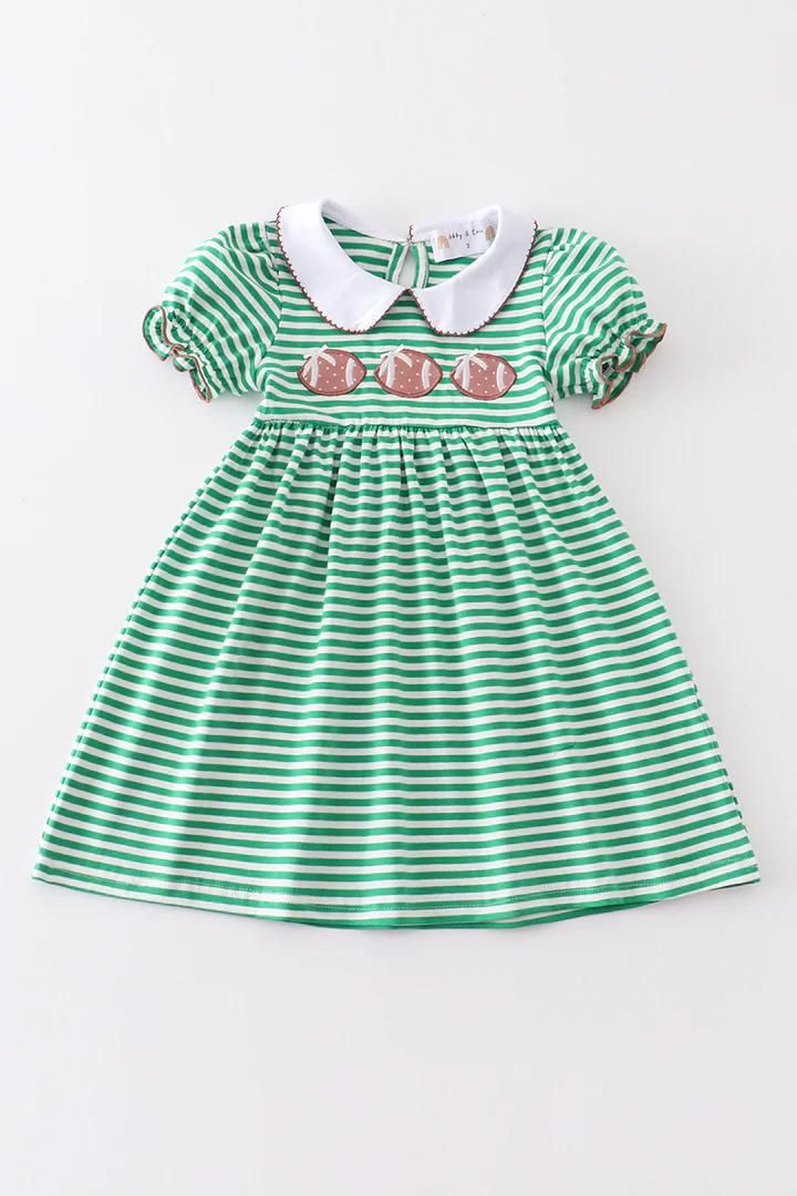 Green and White Football Trio Dress