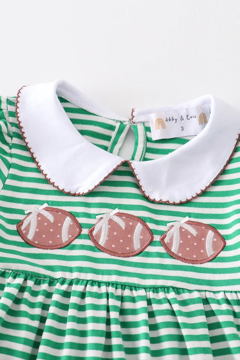 Green and White Football Trio Dress