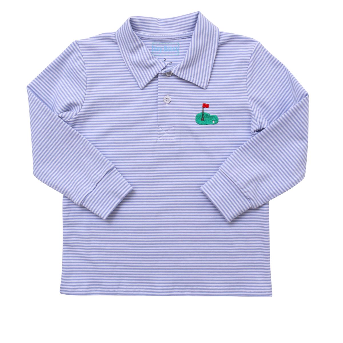 Embroidered Golf Long-Sleeve Polo