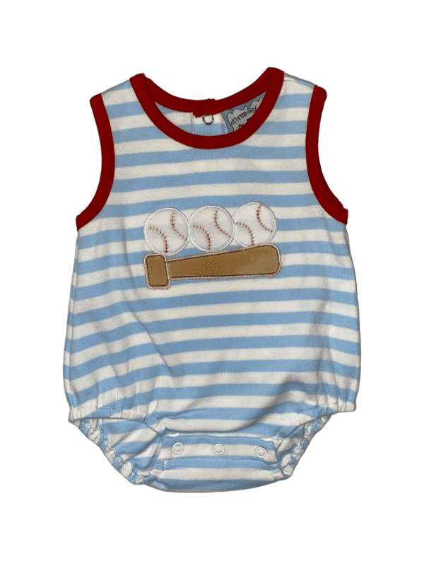 Baseball Applique Boy Bubble