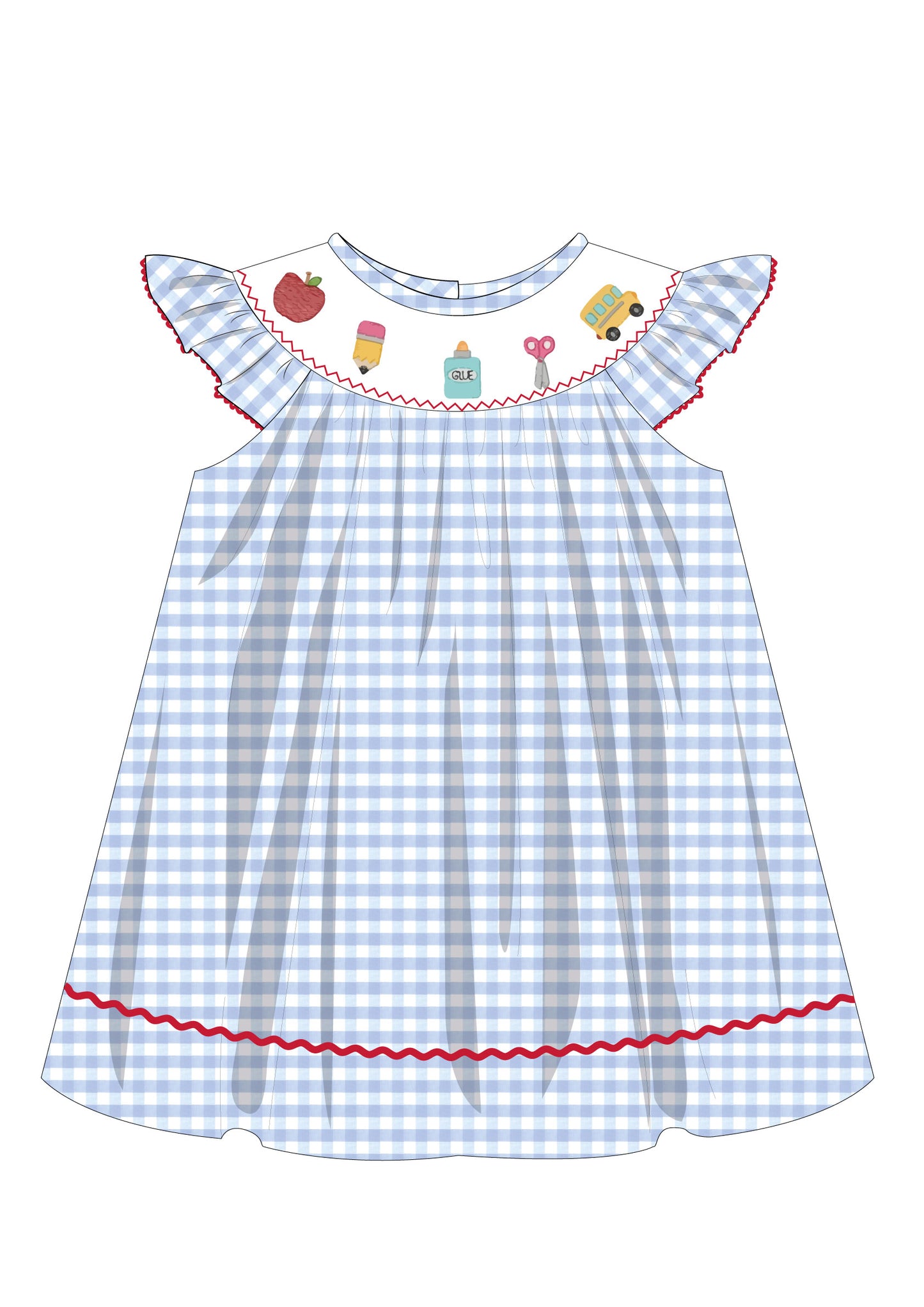 School Days Smocked Bishop Dress