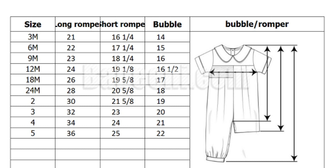 Smocked Crosses Boy Bubble