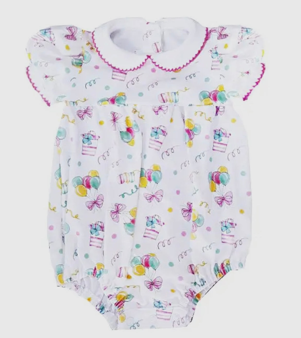 Birthday Pima Cotton Girl Romper