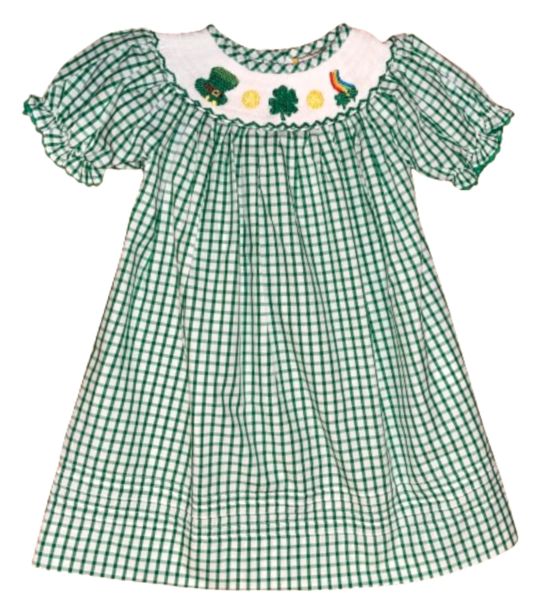 Smocked St. Patrick's Day Bishop Dress