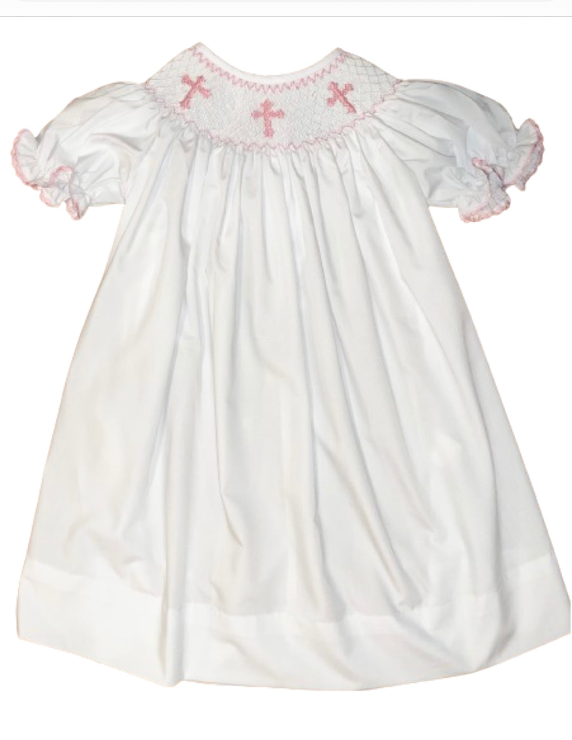 Smocked Crosses Bishop Dress