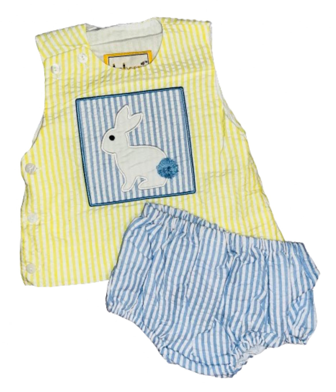 Seersucker Bunny Diaper Set (Sale)