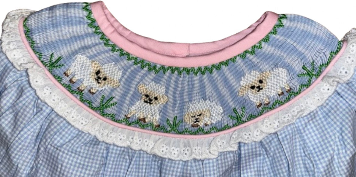 Smocked Easter Lamb Bubble (Sale)