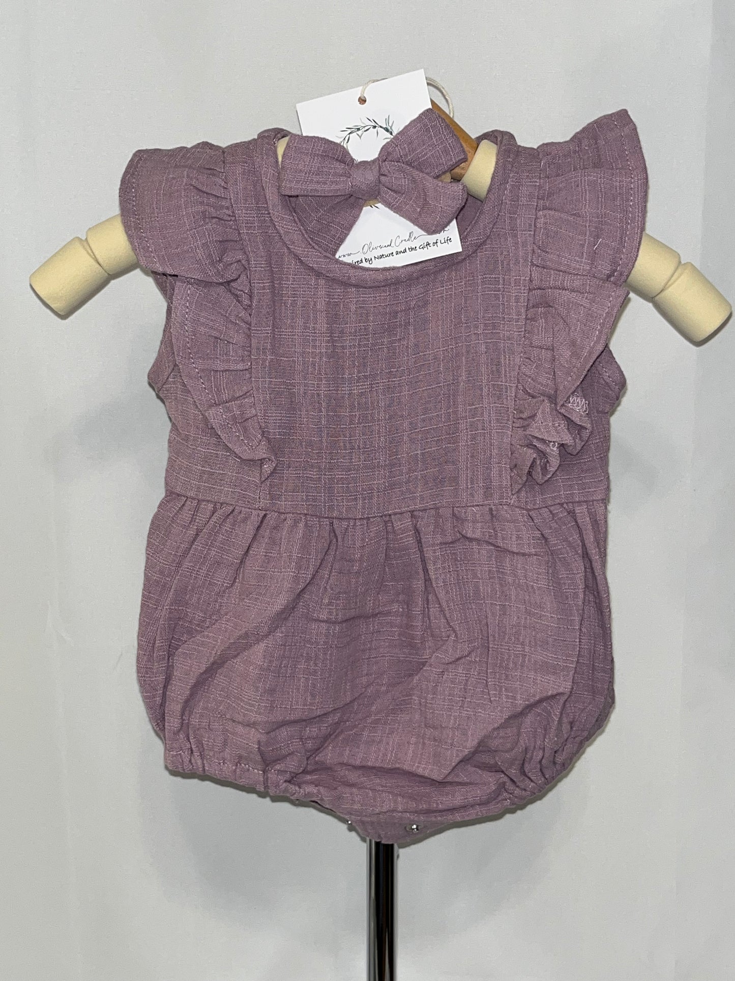 Muslin Bubble with Matching Bow - Lilac