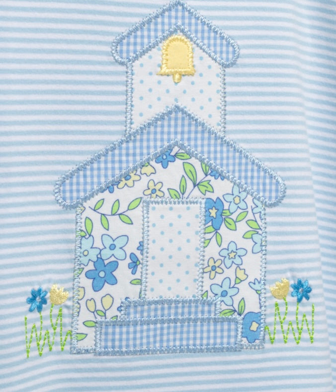 Appliqued Schoolhouse Dress