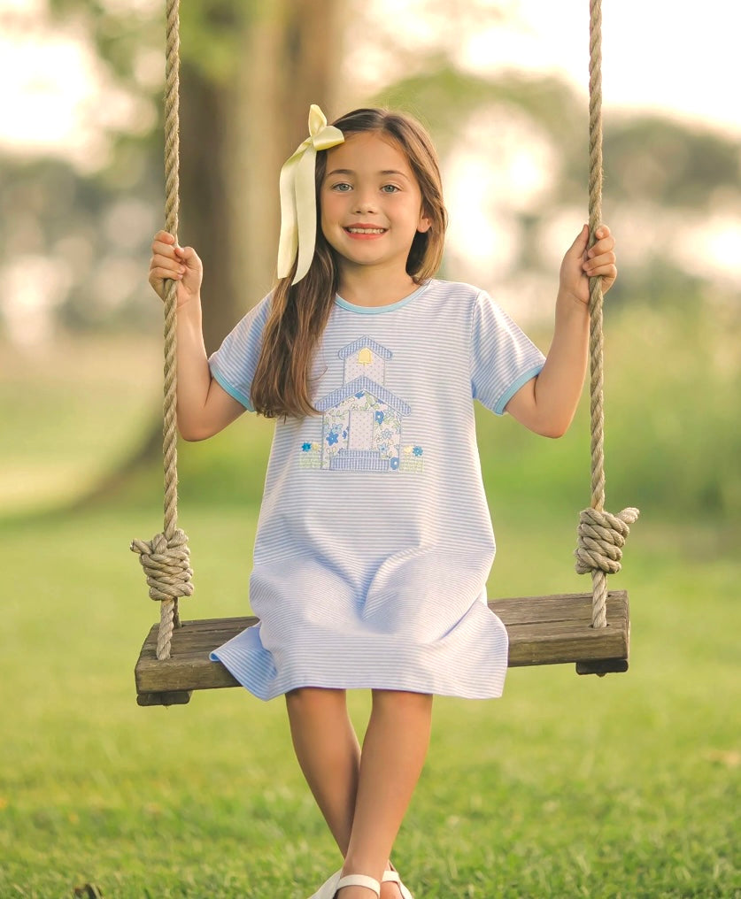 Appliqued Schoolhouse Dress