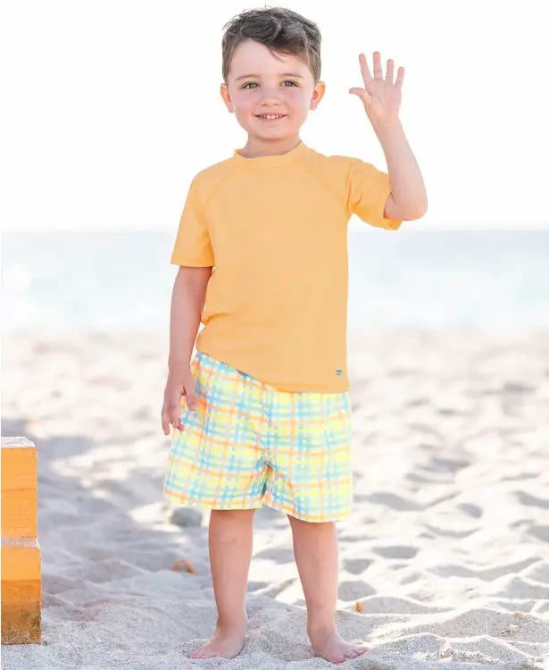 Summer Gingham Swim Trunks (3-6M)